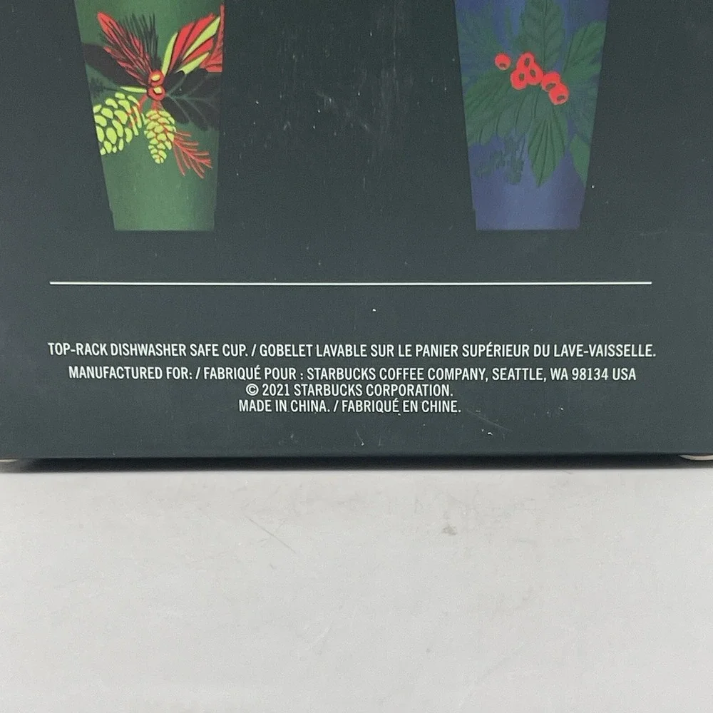 Starbucks Cold Cup 24oz Set Reusable 5 Pack with Straws Lids 2021 Holiday